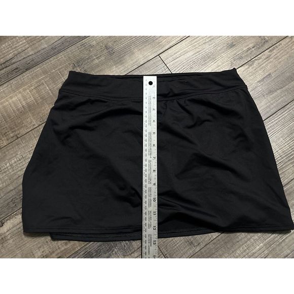 NWOT Lands End Woman’s Swim Skirt Bottom Mini Size 10 Black - Picture 2 of 6